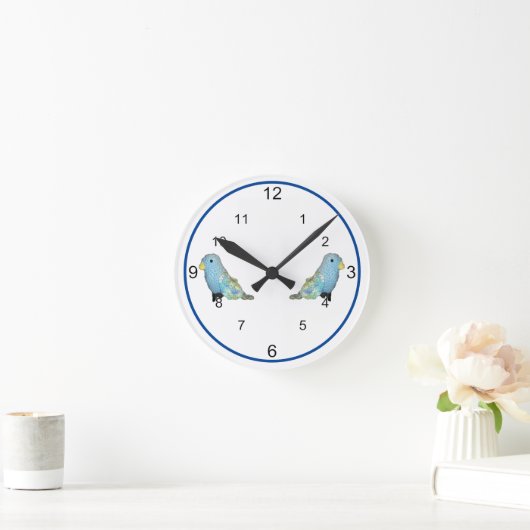 Uhr - Blaue Vögel (Zuhause)