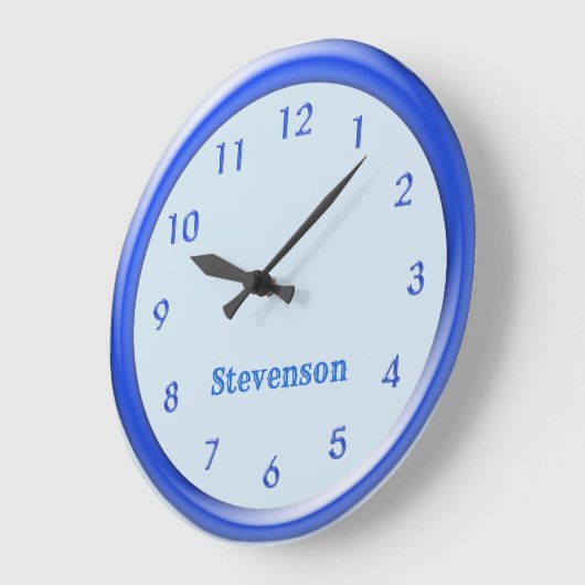 Uhr - Blauer Rahmen und Zahlen (Winkel)