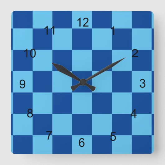 Uhr - Blue Checkerboard (Vorderseite)