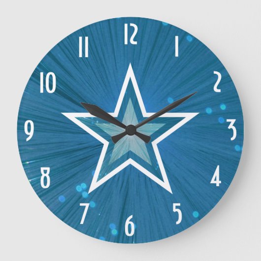 Uhr "Blue Star"-Nummern rund (Vorderseite)