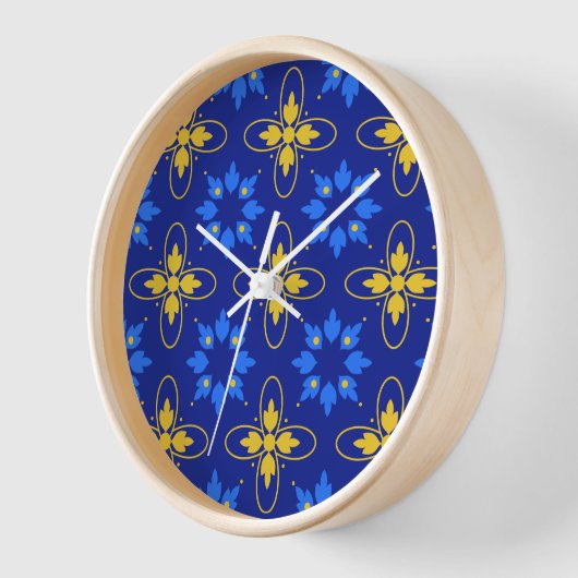 Uhr Blue & Yellow Azulejo (Winkel)
