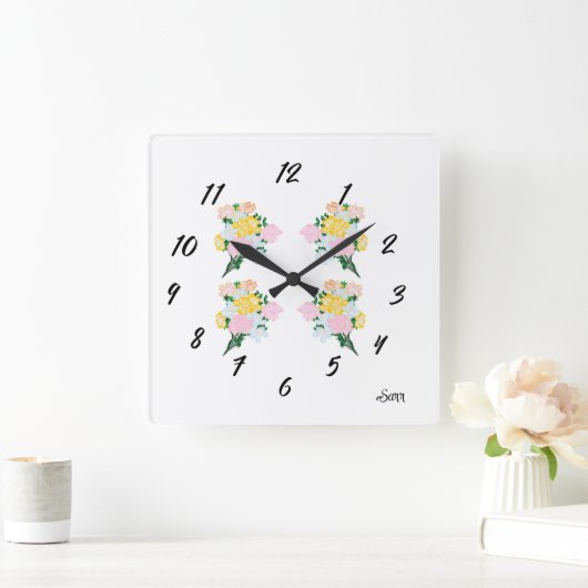 Uhr : Blumensträuße (Zuhause)