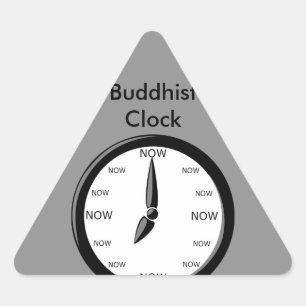 Uhr - Buddhistische Uhr Dreieckiger Aufkleber
