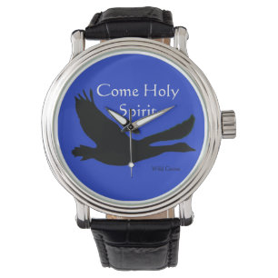Uhr "Come Holy Spirit" von Wild Goose (blau)
