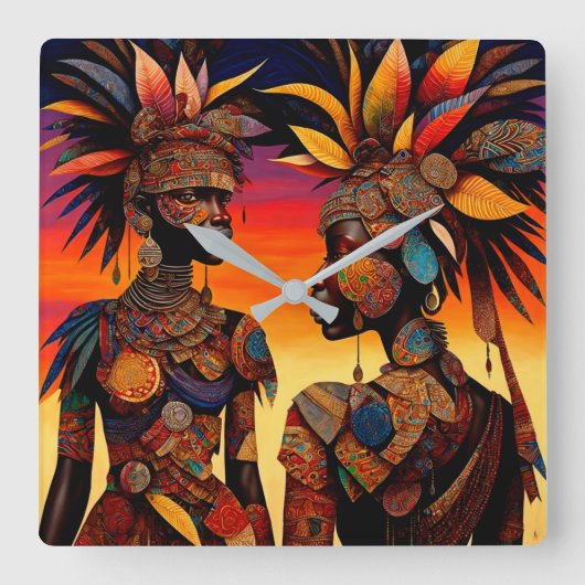 Uhr der afrikanischen Frauenmauer (Vorderseite)