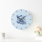 Uhr der blauen Zugwand (Zuhause)