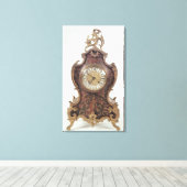 Uhr der Drehhalterung von A.Brocot Delettrez Leinwanddruck (Insitu (Holzboden))