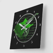 Uhr der grünen Gitarren-Uhr (Winkel)