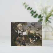 Uhr der malerischen Karte von Musikvögeln (Stehend Vorderseite)