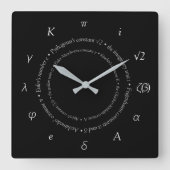 Uhr der mathematischen Konstanten (Vorderseite)