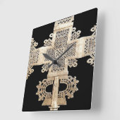 Uhr der Mauer auf dem äthiopischen Motif-Platz (Winkel)