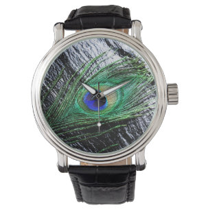 Uhr der Pfau-Feder-1 u. Ziffern-Wahlen