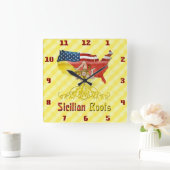 Uhr der Wall-Uhr am amerikanischen Roots-Platz in (Zuhause)