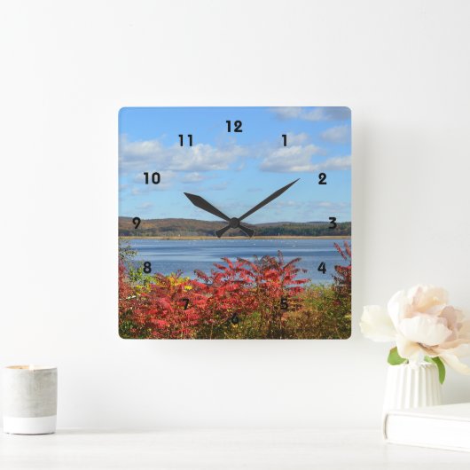 Uhr der Wall-Uhr des Herbstflusses (Zuhause)