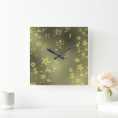 Uhr der zarten asiatischen Blume (Zuhause)