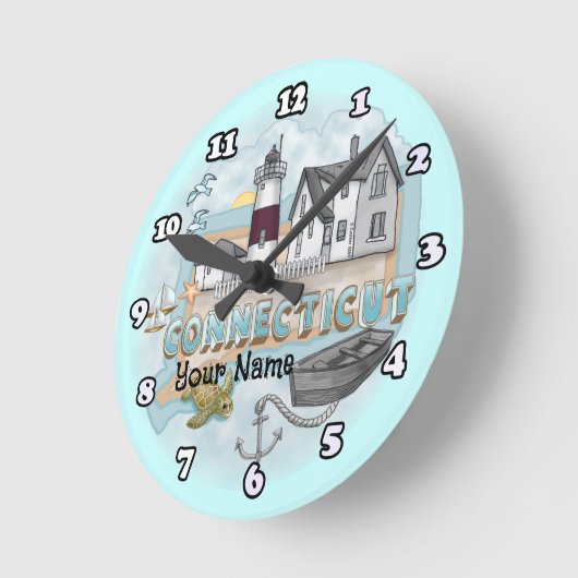 Uhr des Leuchtturms Connecticut (Winkel)