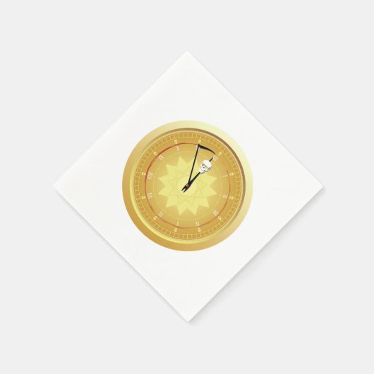 Uhr des Todespapiers Napkins Serviette (Ecke)