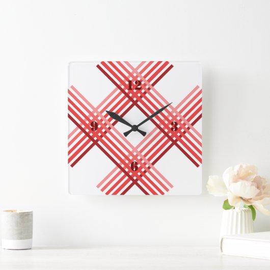 Uhr - Diagonal überquerte rote Streifen (Zuhause)