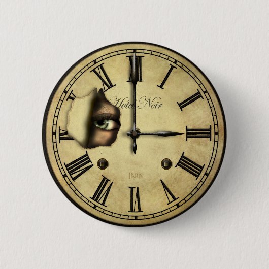 Uhr, die ringsum Knöpfe aufpasst Button (Vorderseite)