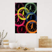 Uhr - dunkel poster (Küche)