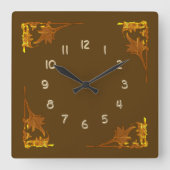 Uhr - Eckpunkte der goldenen Blätter (Vorderseite)