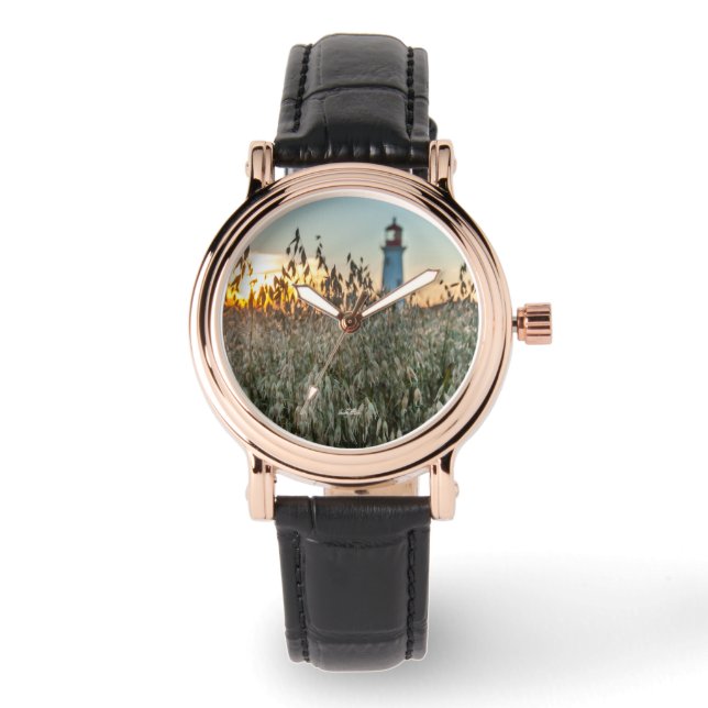 Uhr eines Leuchtturms in einem Feld (Vorderseite)