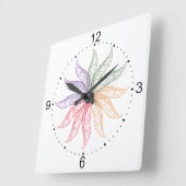 Uhr - Farbige Federn (Winkel)