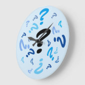 Uhr - Fragezeichen in blau (Winkel)