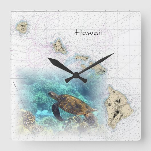 Uhr für die Hawaiian Nautical Map (Vorderseite)