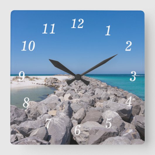 Uhr für die Mitte der Mole von Shell Island (Vorderseite)