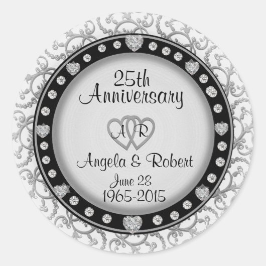 Uhr für ein bestimmtes Jahr Runder Aufkleber (Vorderseite)