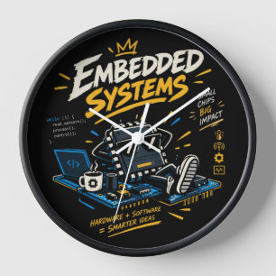 Uhr für Embedded Systems Ingenieure an der Wand