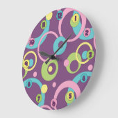 Uhr für Funky Lila Circles (Winkel)