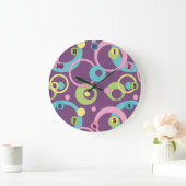 Uhr für Funky Lila Circles (Zuhause)