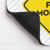 "Uhr für Idioten" Warnzeichen Mousepad (Ecke)