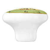 Uhr für Jugendstil-Schokoladenwerbung Keramikknauf (Seitenansicht)