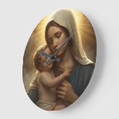 Uhr für Mutter Maria und Jesuskind an der Wand (Winkel)