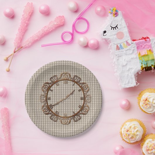 Uhr für Papiere Teller (Party)