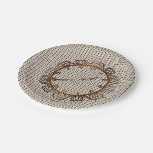 Uhr für Papiere Teller (Schrägansicht)