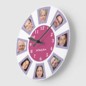 Uhr für personalisierte Familienfotos (Winkel)