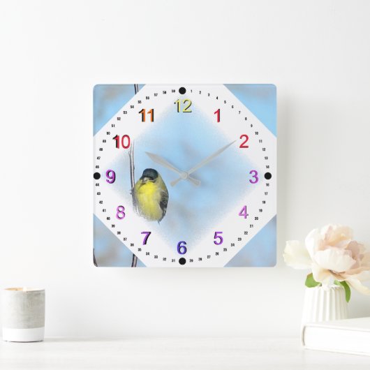 Uhr - Gelbe Finte in Diamond Vignette (Zuhause)