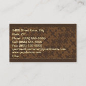 Uhr-Geschäfts-Visitenkarte Visitenkarte (Rückseite)