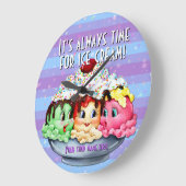 Uhr-Geschäftsdekor des Eiscreme-Eiscremebechers Große Wanduhr (Winkel)