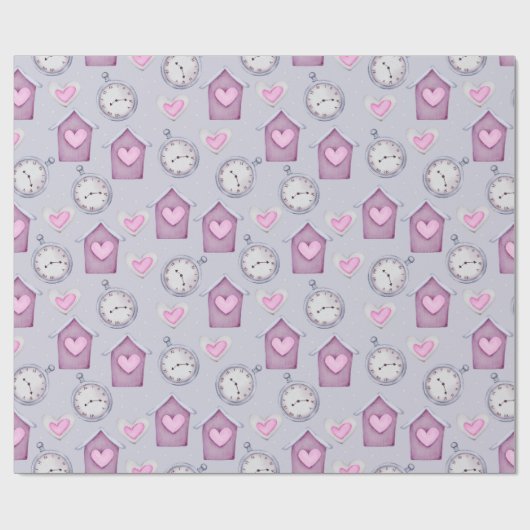 Uhr Geschenkpapier (Flach)