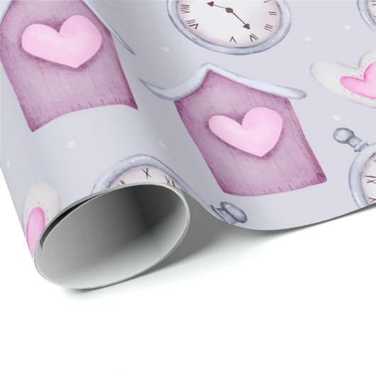 Uhr Geschenkpapier (Rolleneckpunkt)