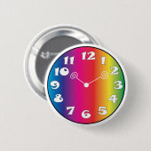 Uhr-Gesichts-Knopf-Abzeichen Button (Vorne & Hinten)