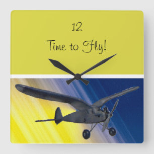 Uhr - Gespenst - Flugzeugmodell