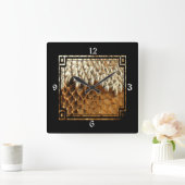 Uhr - getrocknete Sonnenblume im Rahmen (Zuhause)