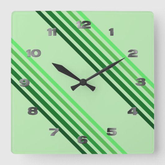 Uhr - grüne Diagonallinien (Vorderseite)