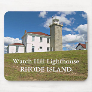Uhr-Hügel-Leuchtturm, Rhode Island Mousepad